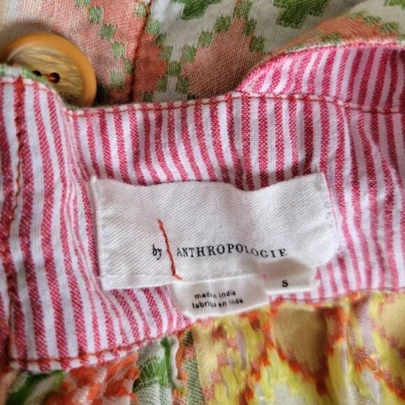 Anthropologie Marta Swing Tank Cropped Geometric Aztec Print Women Small - Picture 8 of 11